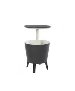 TAVOLINO PORTAGHIACCIO PORTATILE KETER "COOL BAR" GRAFITE, 49,5X49,5X84,5 CM